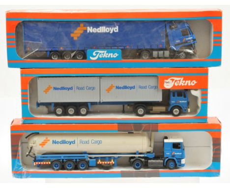 Tekno, a boxed group of 1:50 scale Trucks and Tankers to include, "Nedlloyd" Issues to include Mercedes, DAF - Good Plus to N