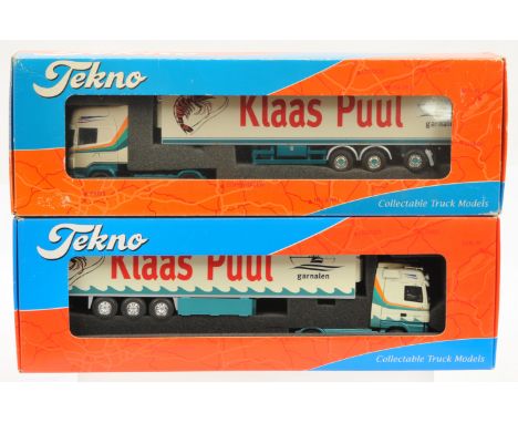Tekno, a boxed group of 1:50 scale Trucks to include, "Klaas Puul Garnalen" - Excellent to Near Mint in Fair to Good Plus box