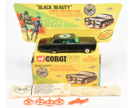 Corgi Toys 268 "The Green Hornet" Black Beauty - Black body, green windows, spun hubs - Good Plus to Excellent bright example
