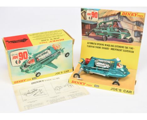 Dinky 102 "Joe 90" - Joe's Car - this battery operated issue finished in metallic aqua, white, red, chrome trim, spun hubs - 