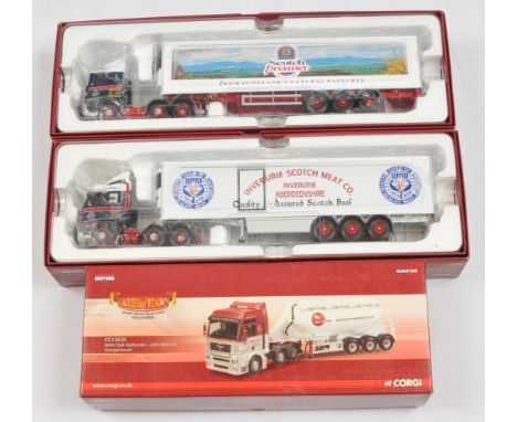 Corgi - Hauliers of Renown, a boxed trio of 1:50 scale trucks to include, (1) CC13430 "John Mitchell", other 2 models may be 