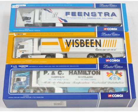 Corgi a boxed trio of 1:50 scale trucks to include, (1) CC13205 "Visbeen", (2) CC12906 "P &amp; C Hamilton", (3) CC12103 "Fee