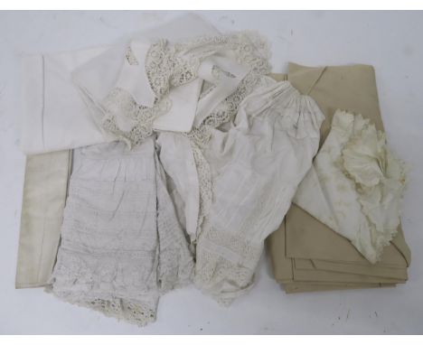 A large assortment of textiles and linens Condition report: Available upon request