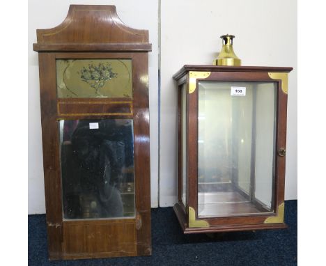 An assorted lot consisting Glazed lamp box, jelly pan, assorted table lamp, door furnishings and a wall mirror Condition repo