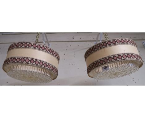 A pair of mid 20th century ceiling light shades (2) Condition report: Available upon request