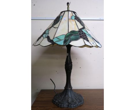 A modern table lamp with Tiffany style shade Condition report: Available upon request