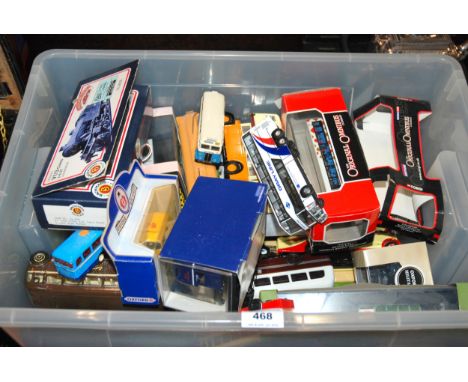A large box of model buses etc Condition report: Available upon request