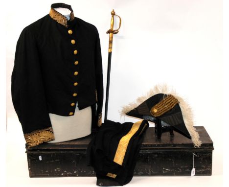 THE HON ARTHUR MACALISTER C.M.G CEREMONIAL DRESS UNIFORM comprising; full dress coat, trousers, chapeau and dress sword Webb 