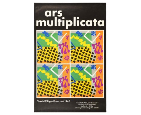 Original vintage advertising poster for art prints and multiples exhibition Ars Multiplicata - Art Multiples held in Gemany a