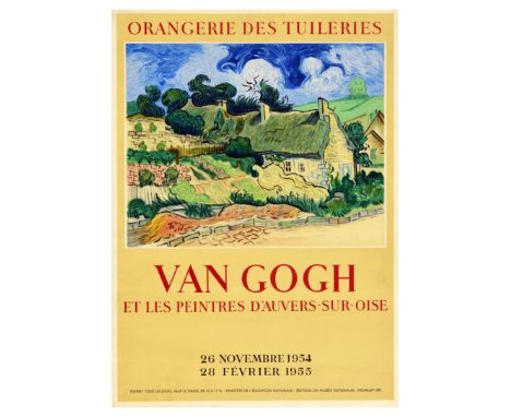 Original vintage advertising poster for Van Gogh and the painters of Auvers-Sur-Oise exhibition at Orangerie Des Tuileries 26