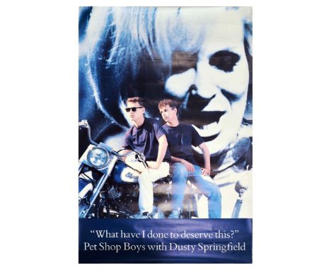 Original vintage music advertising poster for the release of an English synth-pop duo Pet Shop Boys and soul singer Dusty Spr