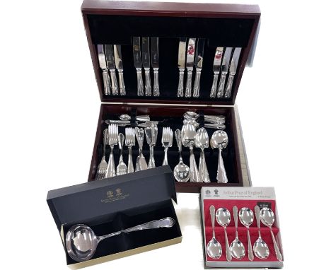 Arthur Price part canteen of cutlery with a boxed Arthur price spoons and ladle 