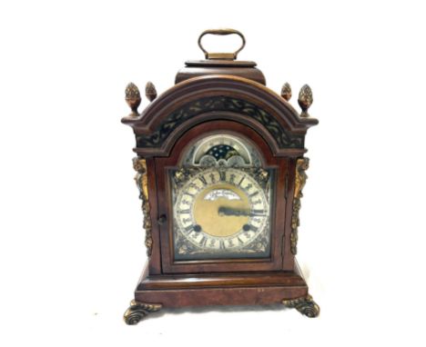 Vintage John Taylor London moon dial bracket clock, untested 