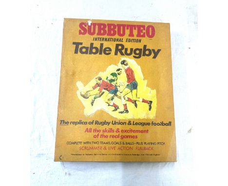 Vintage boxed Subbuteo international table Rugby, appears complete 