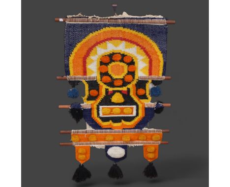 Don Freedman (American), a mid-century wool tapestry wall hanging, 1970s, 112cm x 67cm. 