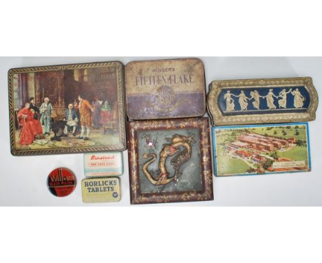 A collection of vintage 20th Century advertising / pictorial biscuit and other tins of varying sizes. The groups consisting o