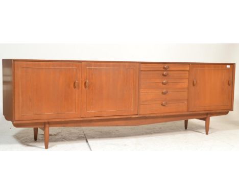 Wolfe &amp; Hollander - Scandart - an original retro vintage Scandinavian mid 20th Century teak wood sideboard / credenza. Th