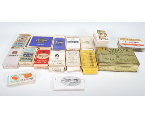 A collection of vintage cigarette packets and cigarette cards, full and part sets to include Wills; Radio celebrities, Railwa