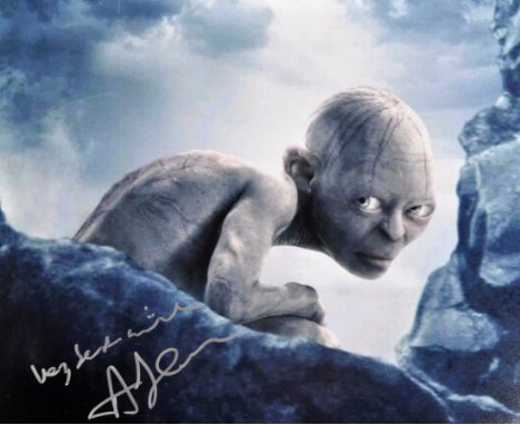 Lord Of The Rings - Andy Serkis - Gollum - an autographed 8x10" colour photograph from the franchise. Signed neatly in grey i