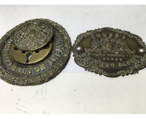 Two lock plates including Chubb.
