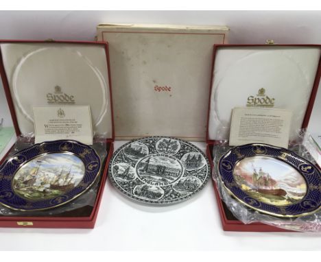 A collection of boxed Spode plates and other ceramics.