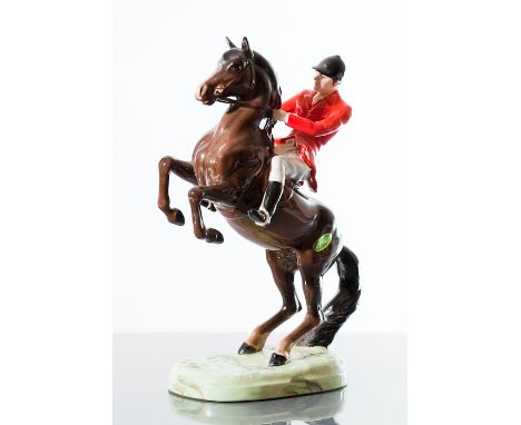 BESWICK FIGURE OF A HUNTSMAN ON HORSEBACK model number 868, impressed and printed factory marks, 23.5cm high 