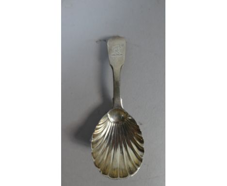 A Georgian Silver Tea Caddy Spoon