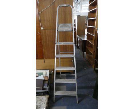 A Folding Aluminium Five Step Step Ladder 