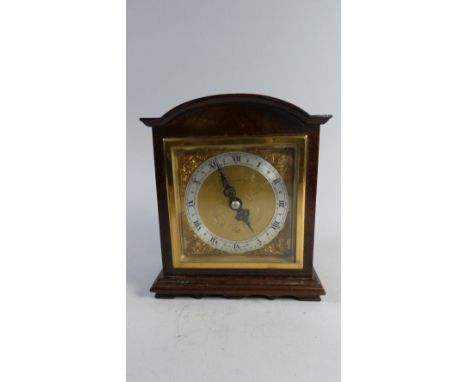 An Edwardian Mahogany Cased Mantle Clock by Elliot, the Dial Stamped for Mappin and Webb, 16cm High 