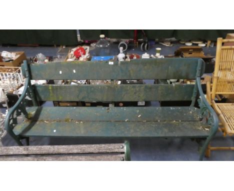 A Victorian Cast Iron Framed Wooden Garden Bench