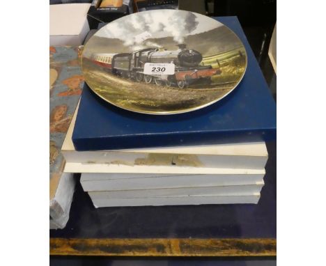 A Collection of Six Limited Edition Seven Valley Railway Plates by Royal Worcester 