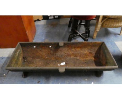 A Victorian Cast Iron Pig Trough, 107cm Long