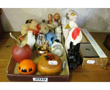 Some Avon scent bottles, Shaeffer pen and Hummel group