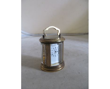 A brass carriage clock