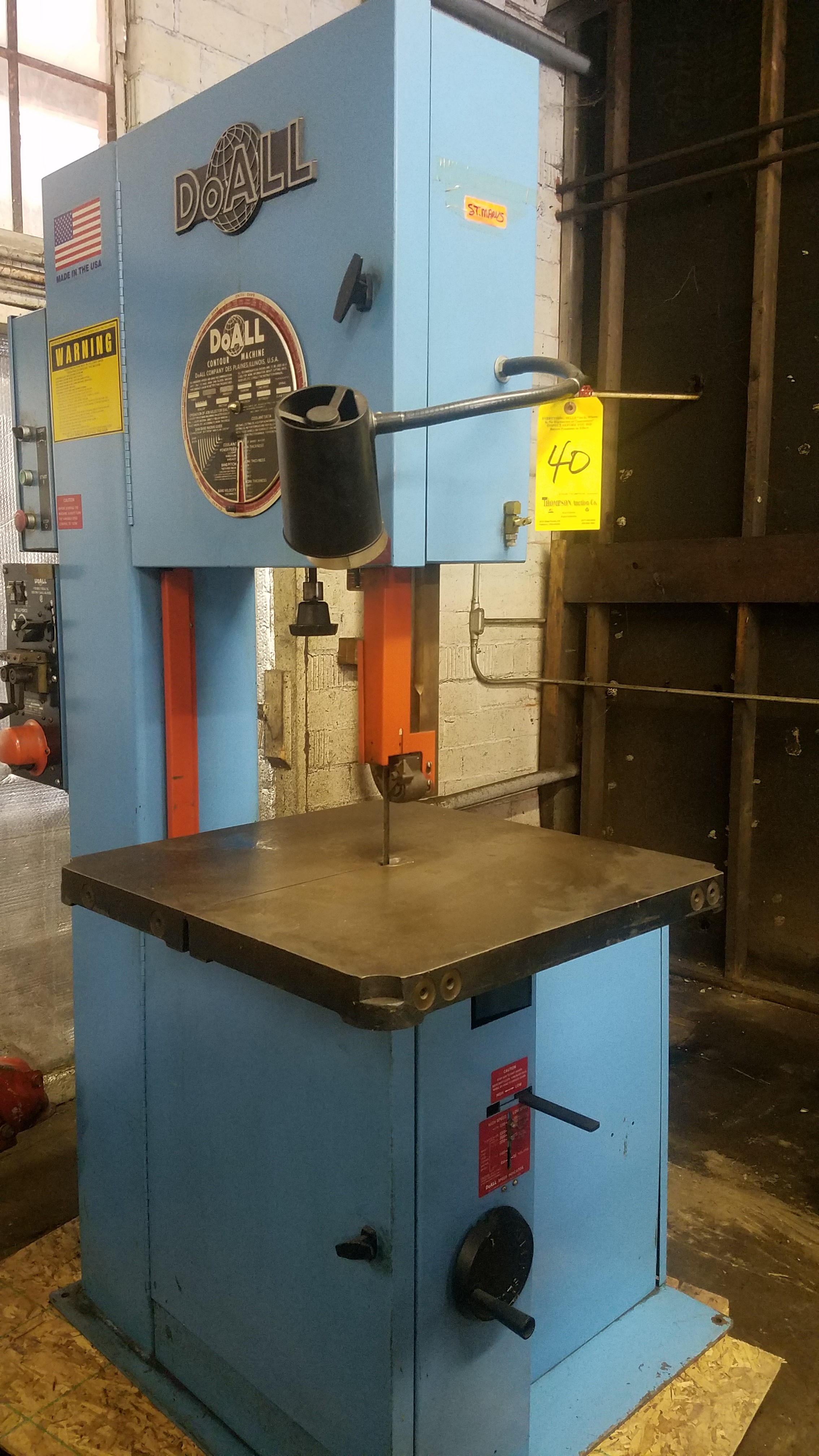 Do All Bandsaw Model 2013V w/ Ideal Blade Welder Model DBW15, Tilt
