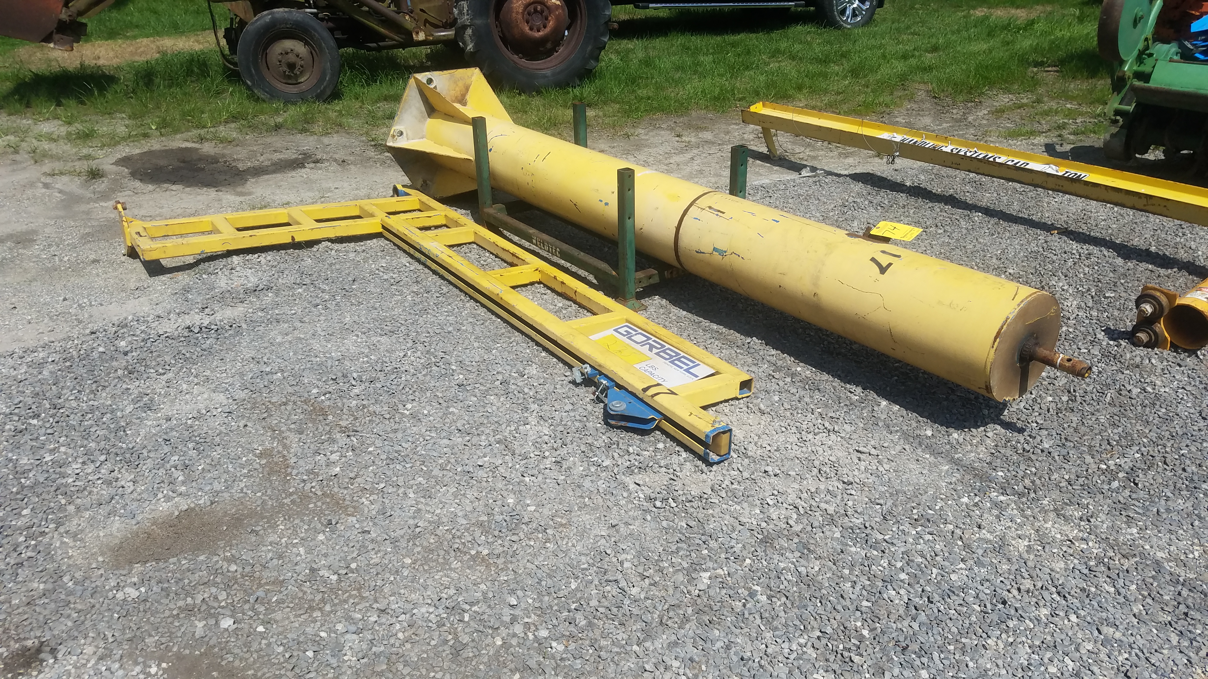 Gorbel Floor Mount Jib Crane, 11 ft 6 in Height, 10 ft Span, w/ Trolley, Loading Fee 25, Located