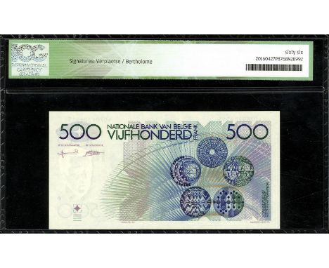 Belgium, NBBB-85g, P 143a, Banque Nationale de Belgique, 500 Francs, (1980-81). Portrait of Constantine Meunier at left, two 