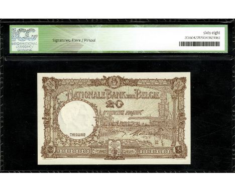 Belgium, NBBB-27, P 116, Banque Nationale de Belgique, 20 Francs, 1 September1948. Portrait of King Albert and Queen Elisabet