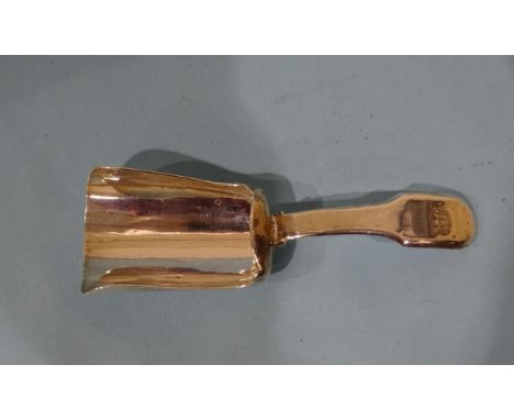 A caddy spoon of shovel form engraved with amusing inscription relating to Helston Flora Day 1884, Birmingham 1813. 