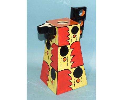 Lorna Bailey, a studio ceramic "Pizzazz" jug, 26cm high, factory mark and black signature to base. 