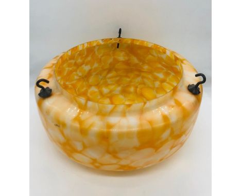 A 1930's Art Deco ceiling lamp shade 