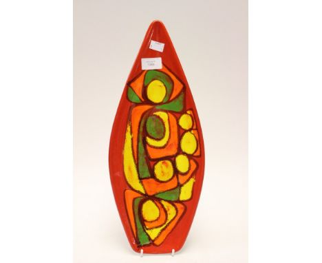 A 1960's Poole pottery 'Ageau' pattern, spear shaped dish