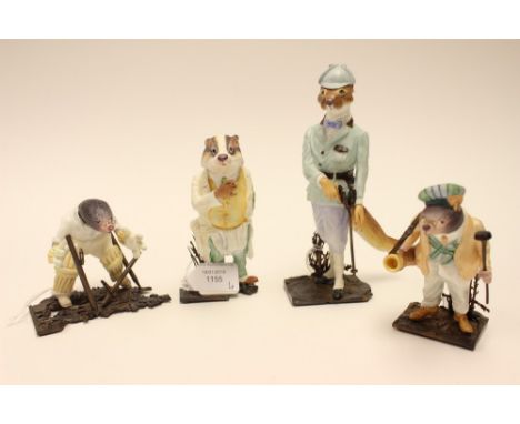 A set of four Albany Worcester Wind in the Willows sporting figures (4) 