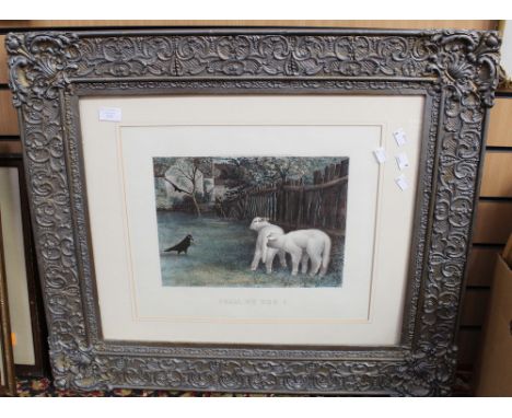 A Victorian coloured print - 'Shall We Run?' 