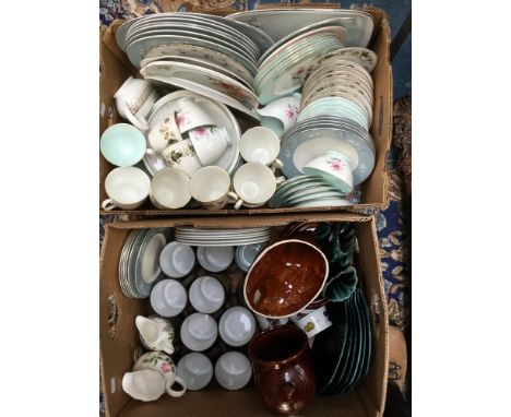 Royal Doulton 'Larchmount' part dinner service, Royal Doulton 'Reflection' with Royal Albert 'Elfin' part tea service collect
