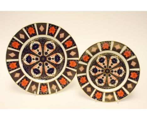 R C Derby Imari palette 1128  dinner and dessert plate (2)