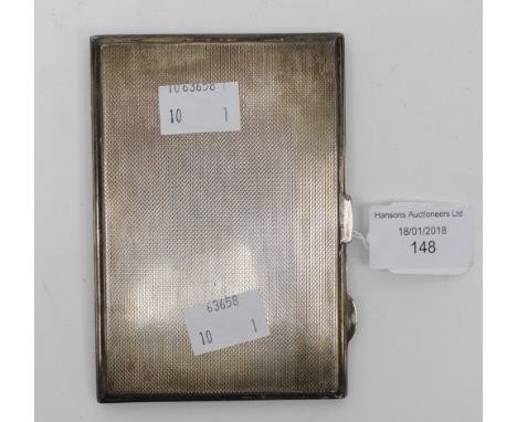 A silver cigarette case, Birmingham hallmark, 1941, Inman Manufacturing Co,  monogrammed, approx 5.56ozt gross (1)