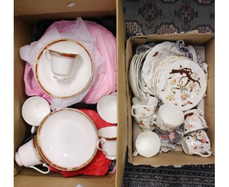 A late 19th century tea service, circa 1880, and a Royal Doulton 'Sandon' tea/dinner service 2nd (2 boxes)