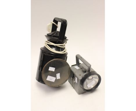 A BR Bardic hand lamp, another vintage railway hand lamp converted to electric 