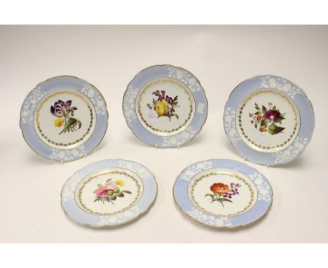  A set of five Spode, 2376 side plates, circa 1830 